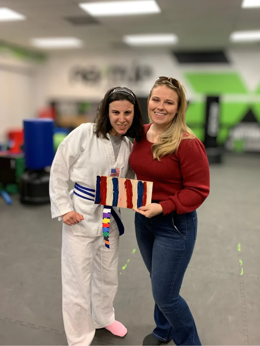 Adult fitness and cardio kickboxing class at Rise Up NJ in South Jersey